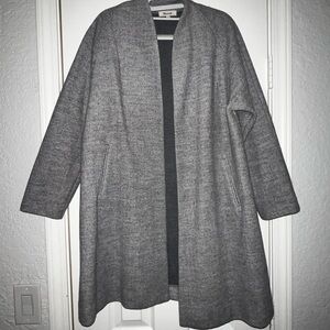 Madewell Light Gray Herringbone Coat